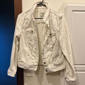 Old Navy Women's Off-White Jean Jacket